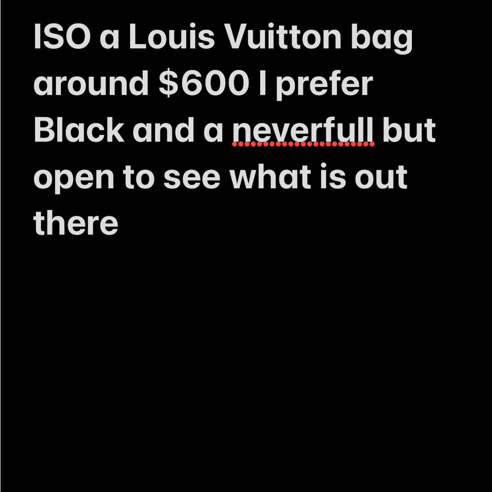 ISO Louis Vuitton bag